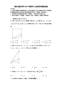 重庆市南川中学2023年数学八上期末统考模拟试题【含解析】