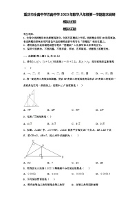 重庆市全善中学巴南中学2023年数学八年级第一学期期末调研模拟试题【含解析】