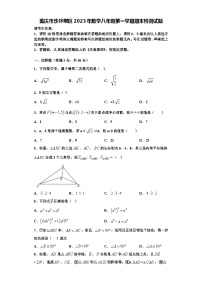 重庆市沙坪坝区2023年数学八年级第一学期期末检测试题【含解析】