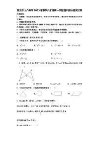 重庆市十八中学2023年数学八年级第一学期期末达标测试试题【含解析】