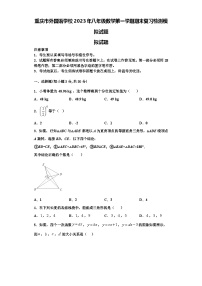 重庆市外国语学校2023年八年级数学第一学期期末复习检测模拟试题【含解析】