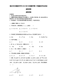 重庆市万州国本中学2023年八年级数学第一学期期末学业质量监测试题【含解析】