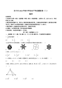 陕西省汉中市2024届九年级下学期中考二模数学试卷(含答案)