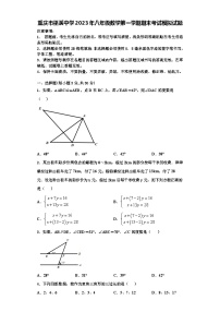 重庆市巫溪中学2023年八年级数学第一学期期末考试模拟试题【含解析】