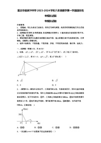 重庆市杨家坪中学2023-2024学年八年级数学第一学期期末统考模拟试题【含解析】