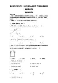 重庆市育才成功学校2023年数学八年级第一学期期末质量跟踪监视模拟试题【含解析】