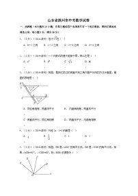 山东省滨州市中考数学试卷（含解析版）