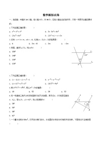 广东省茂名市化州市2023-2024学年七年级下学期期中考试模拟数学试卷(含解析)