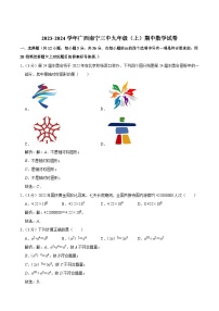 广西南宁市第三中学2023-2024学年八年级上学期期中考试数学试卷(含解析)