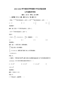 广西南宁市第三中学2023-2024学年七年级上学期期中学业质量监测数学试卷(含解析)