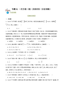 专题01 一次方程（组）及其应用（分层训练）-2024年中考数学总复习重难考点强化训练（全国通用）