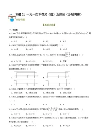 专题04 一元一次不等式（组）及其应用（分层训练）-2024年中考数学总复习重难考点强化训练（全国通用）