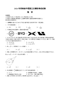 河南省信阳市淮滨县2024届九年级下学期三模数学试卷(含答案)