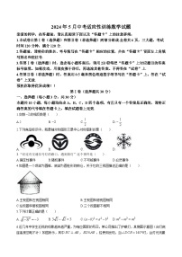 湖北省武汉市黄陂区2024届九年级下学期5月中考适应性训练（三模）数学试卷(含答案)