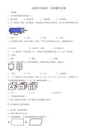 广东省深圳市罗湖区深圳中学2024-2025学年七年级上学期分班考数学试题及答案