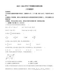 [数学][期末]河南省平顶山市舞钢市2023～2024学年八年级下学期期末数学试题(有答案)