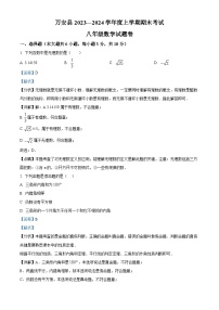 江西省吉安市万安县2023-2024学年八年级上学期期末数学试题（解析版）