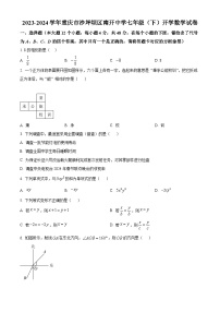 重庆市沙坪坝区南开中学2023-2024学年下学期七年级开学考试数学试题（原卷版+解析版）