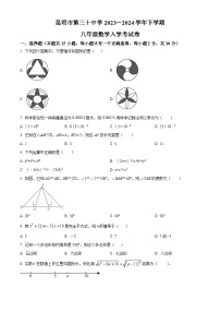 云南省昆明市第三十中学2023-2024学年八年级下学期开学考数学试题（原卷版+解析版）