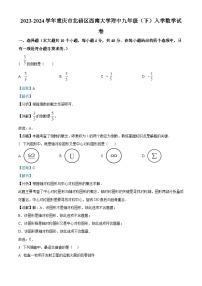 重庆市北碚区西南大学附属中学2023-2024学年九年级下学期 入学数学试题（解析版）