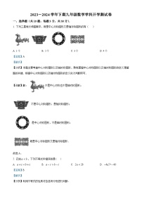 河南省郑州市管城区外国语学校2023-2024学年下学期九年级数学开学测试试题（解析版）