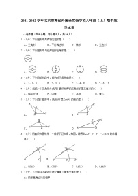 2021-2022学年北京市海淀外国语实验学校八年级（上）期中数学试卷【含解析】