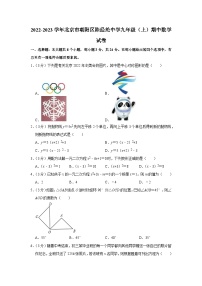 2022-2023学年北京市朝阳区陈经纶中学九年级（上）期中数学试卷【含解析】