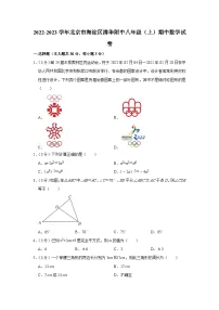 2022-2023学年北京市海淀区清华附中八年级（上）期中数学试卷【含解析】