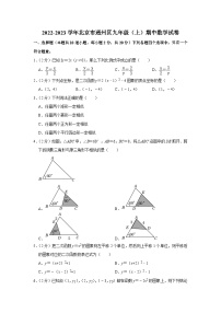 2022-2023学年北京市通州区九年级（上）期中数学试卷【含解析】