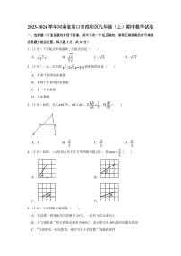 2023-2024学年河南省周口市淮阳区九年级（上）期中数学试卷