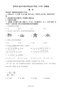 2024年贵州省中考数学试题（原卷版+解析版）