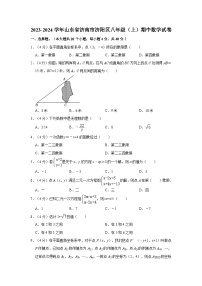 2023-2024学年山东省济南市济阳区八年级（上）期中数学试卷