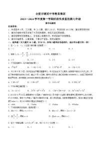 安徽省合肥市蜀山区合肥市琥珀中学2023-2024学年七年级上学期期中数学试题