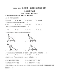 安徽省安庆市2023-2024学年八年级上学期期中数学试题
