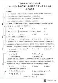 安徽省合肥市蜀山区合肥市琥珀中学2023-2024学年七年级上学期11月期中数学试题