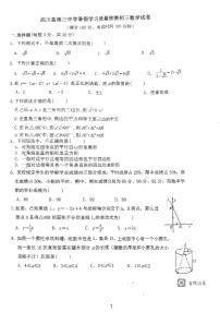 内蒙古武川县第三中学2024-2025学年九年级上学期开学考试数学试题