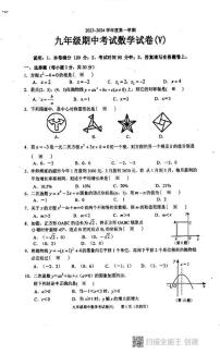 广东省汕头市潮阳区多校2023-2024学年九年级上学期期中考试数学试题