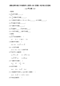 数学北师大版（2024）2 平方根习题