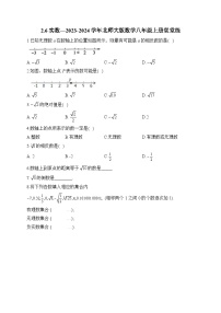 初中数学北师大版（2024）八年级上册6 实数精练