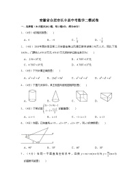 2022年安徽省合肥市长丰县中考二模数学试卷
