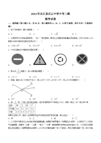 2024年贵州省黔东南苗族侗族自治州从江县庆云镇初级中学中考二模数学试题