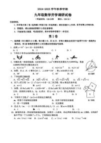 广西南宁市第十八中学2024-2025学年九年级上学期开学考试数学试卷