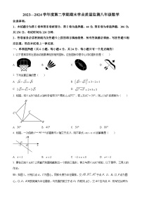 山东省潍坊市五区县2023-2024学年八年级下学期期末考试数学试题（原卷版+解析版）