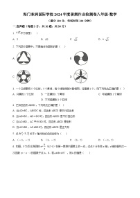 江苏省南通市海门区东洲国际学校2024-2025学年八年级上学期开学数学试题（原卷版+解析版）