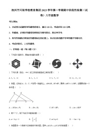 浙江省杭州市竺可桢教育集团2023-2024学年八年级上学期期中数学试题（解析+原卷）