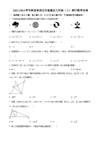 陕西省西安市临潼区2023-2024学年九年级上学期期中数学试题