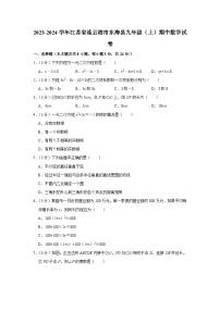 2023-2024学年江苏省连云港市东海县九年级（上）期中数学试卷