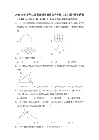 2023-2024学年江苏省盐城市建湖县八年级（上）期中数学试卷