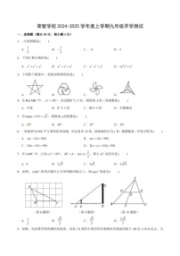 [数学]黑龙江省哈尔滨市荣智学校2024～2025学年九年级上学期开学测试数学试卷(有答案)