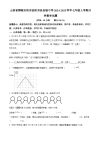 山东省聊城市阳谷县阳谷县实验中学2024-2025学年七年级上学期开学数学试题（原卷版）